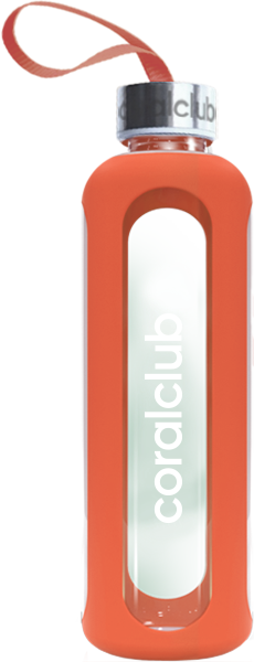 Стъклена бутилка Clear Water, оранжева 